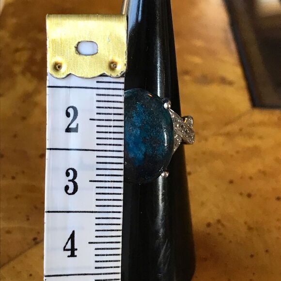 Natural Shadowkite Sterling Silver Ring Size 6 - Picture 5 of 9